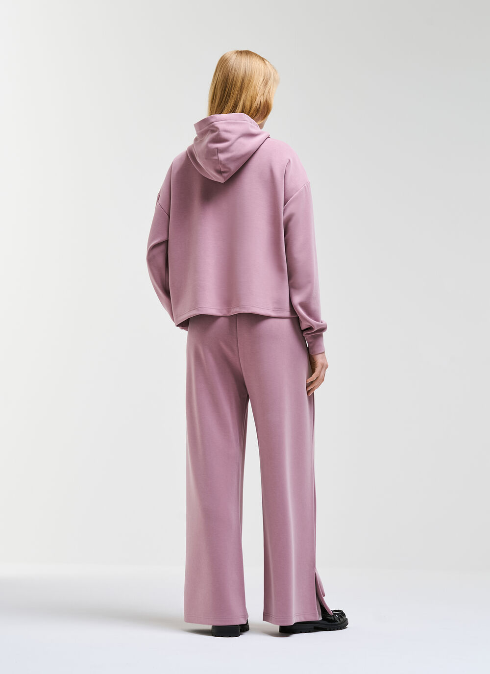 Cropped cotton modal T-shirt image number 3