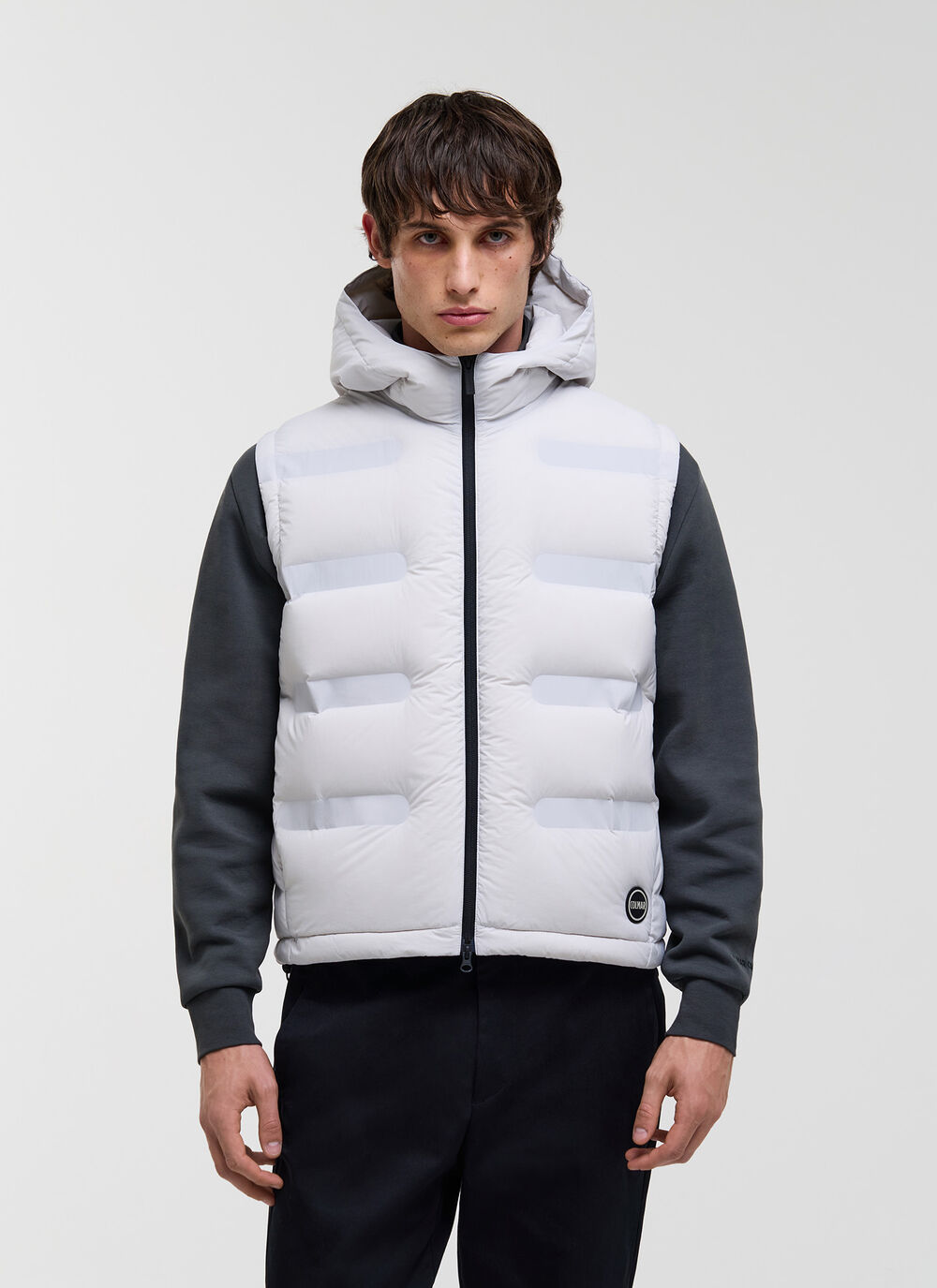 Matte gilet with diagonal design  image number 1