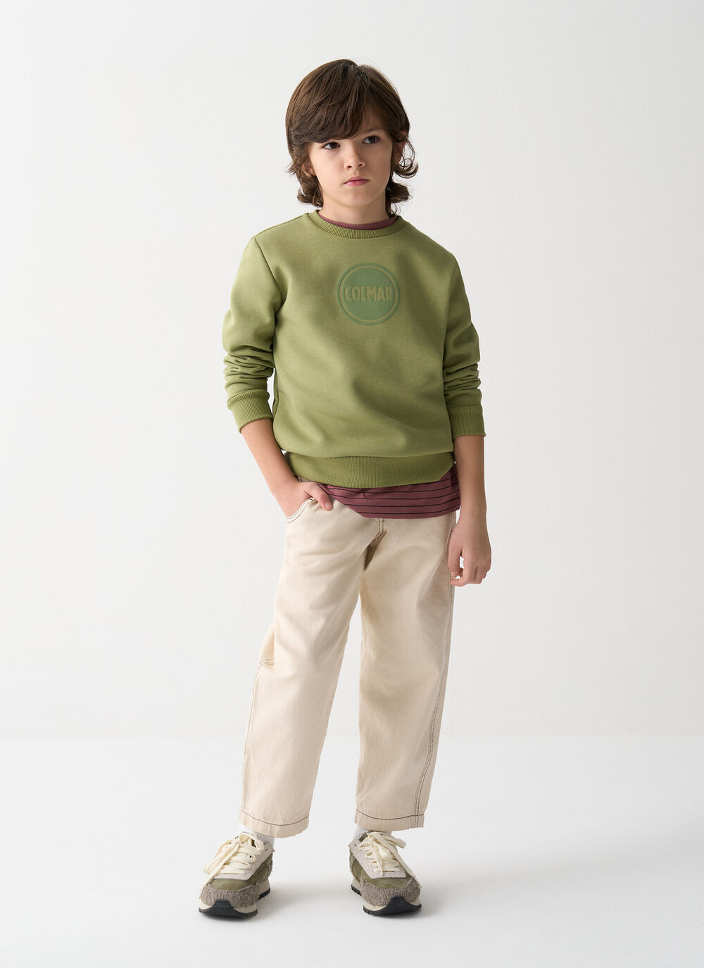 Crew-neck sweatshirt with logo image number 0