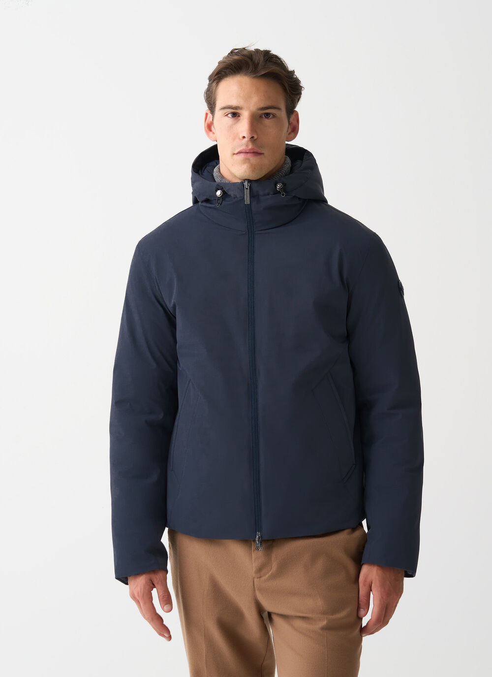 Reversible waterproof down jacket  image number 1