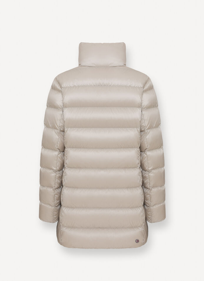 Long fitted down jacket image number 5