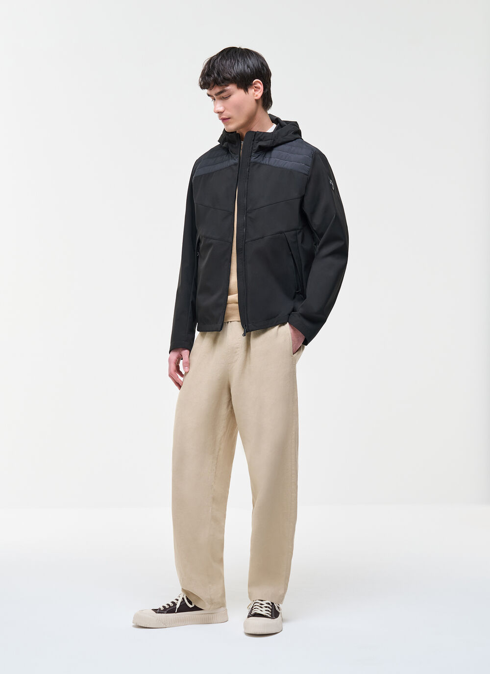 Bi-material wad-padded jacket image number 0