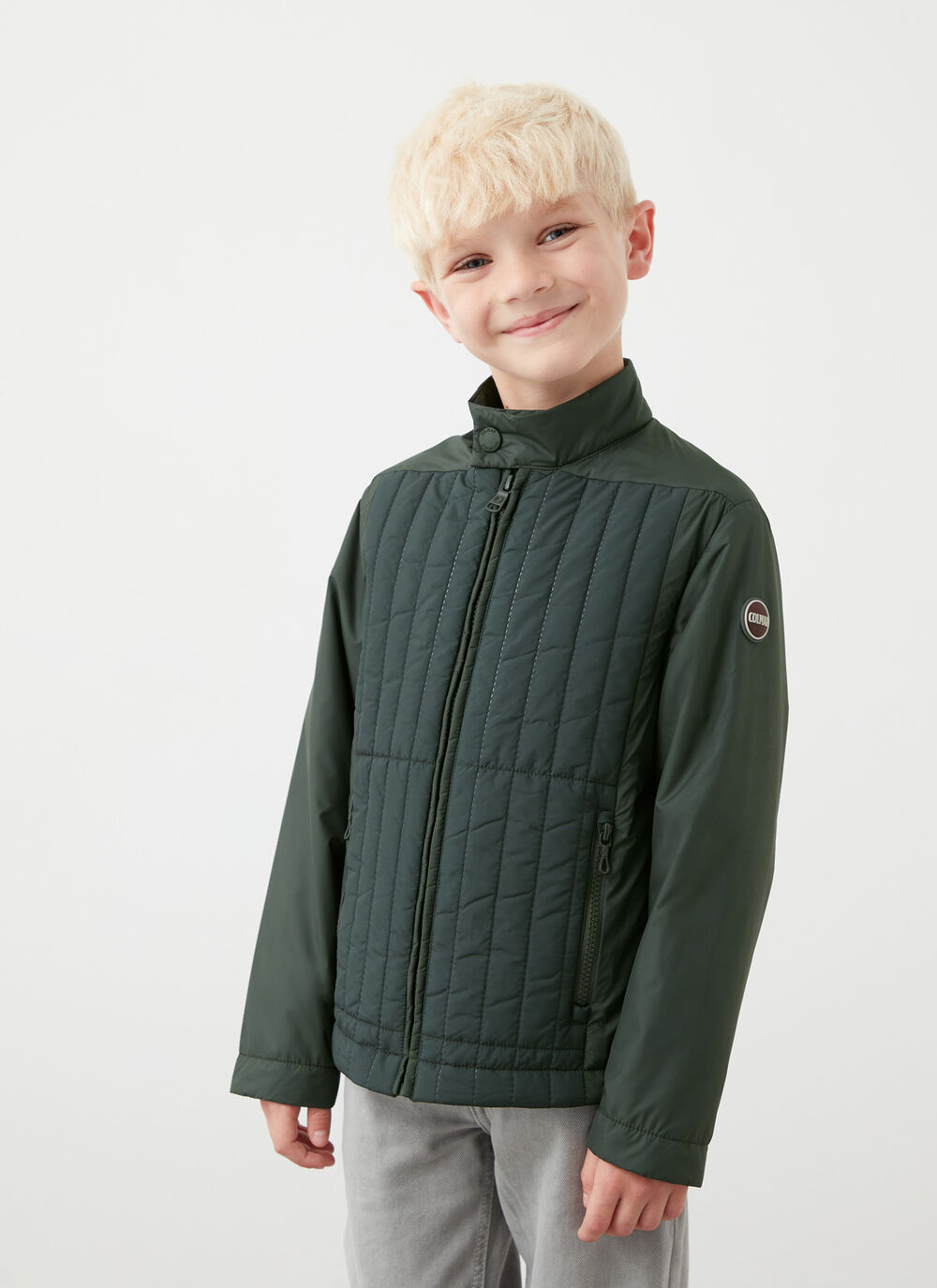 Biker jacket with wad padding image number 0