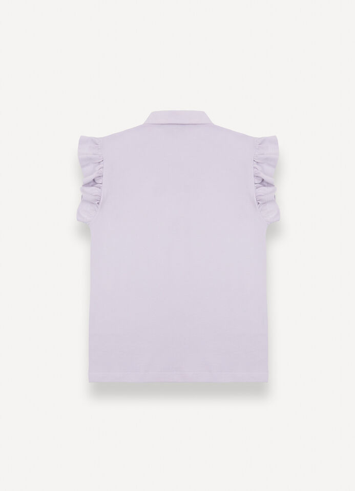 Poloshirt aus Piqué mit Volant image number 5