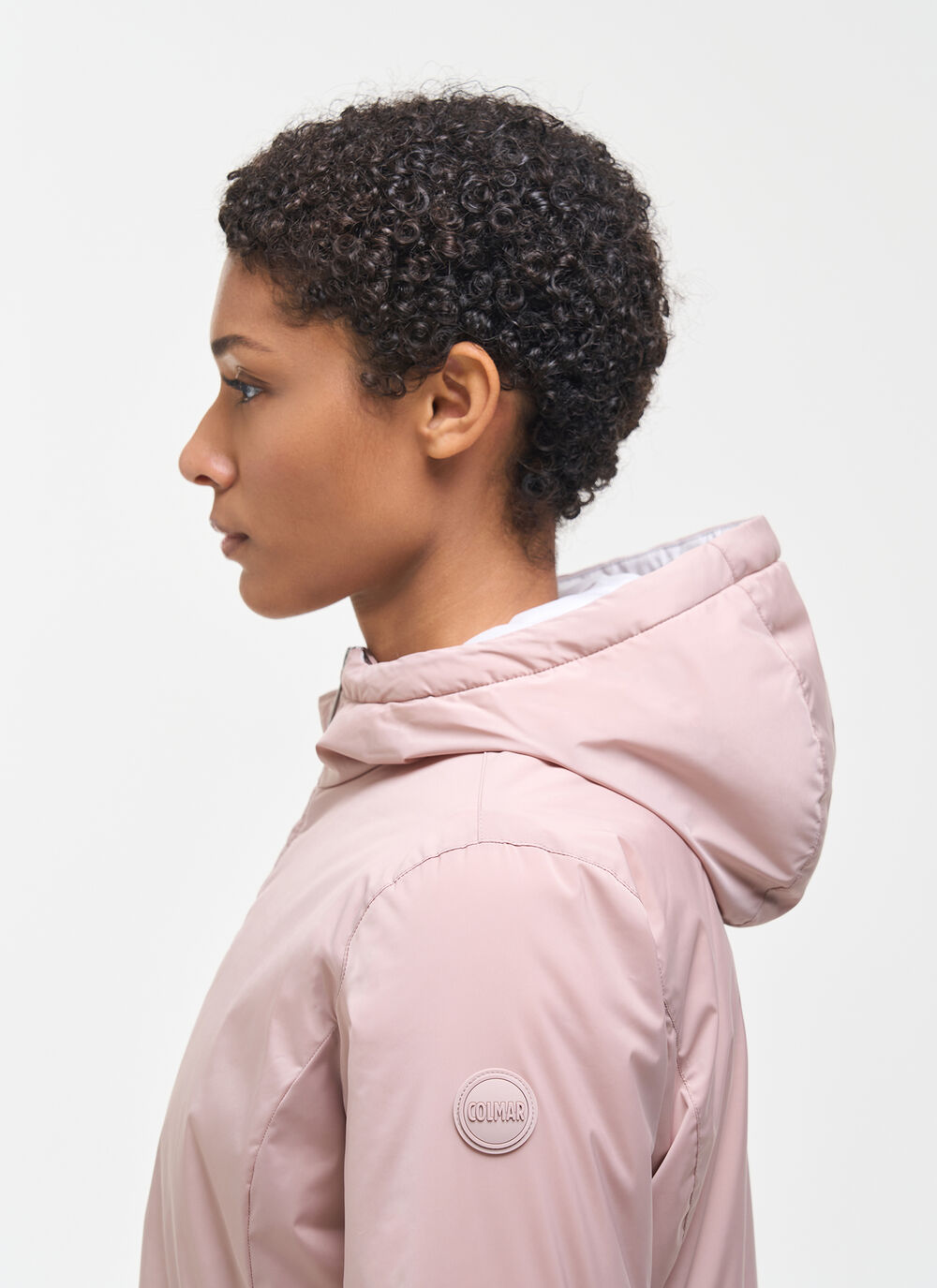 Lightweight wadded hooded jacket