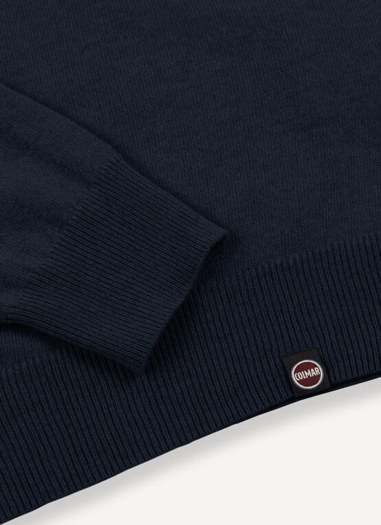 Fine knit polo-neck jumper 