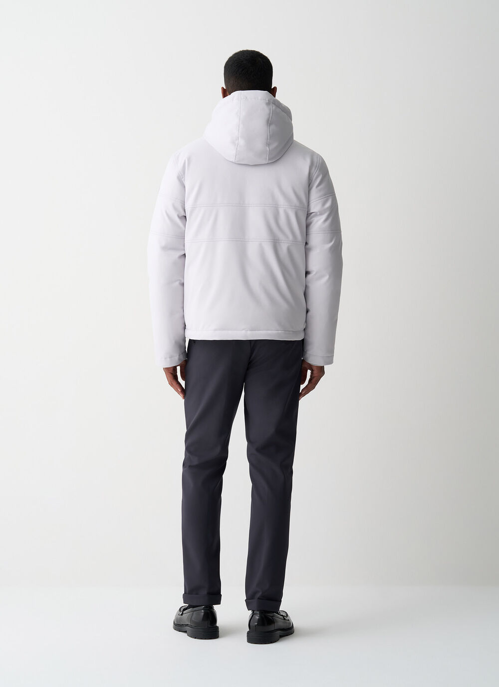 Twill down jacket with patch pockets image number 3