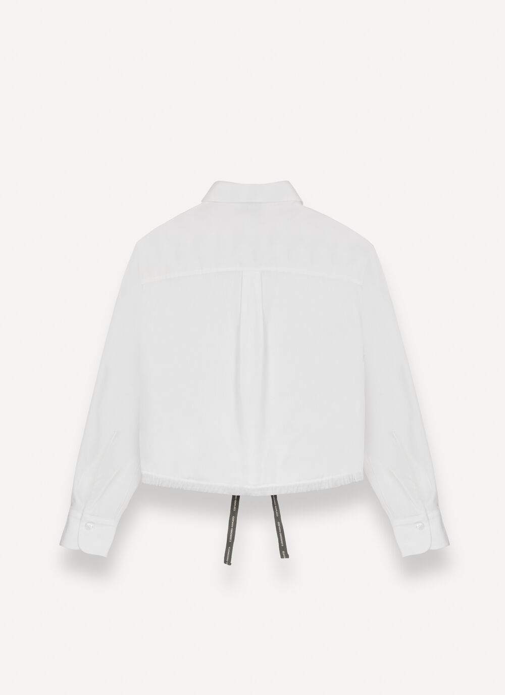 Cropped shirt with drawstring image number 5