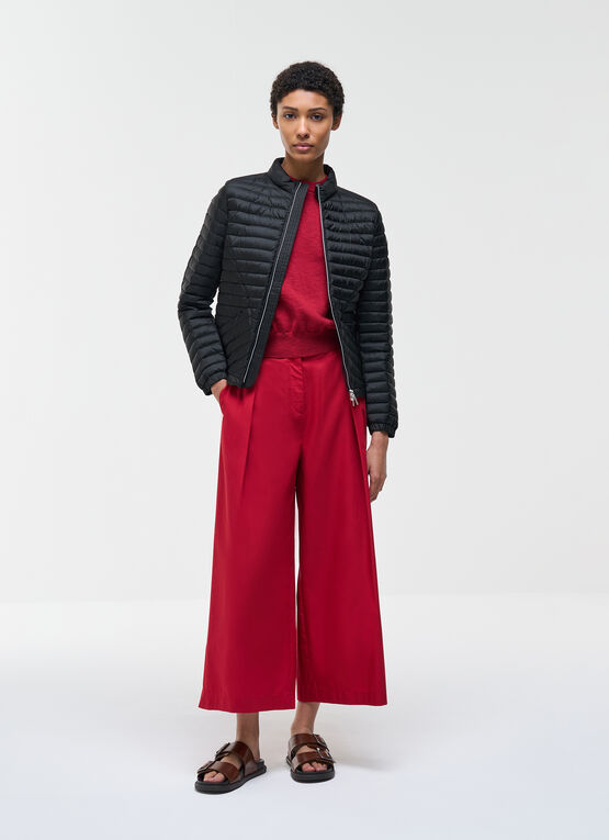 Light down jacket with flared hem