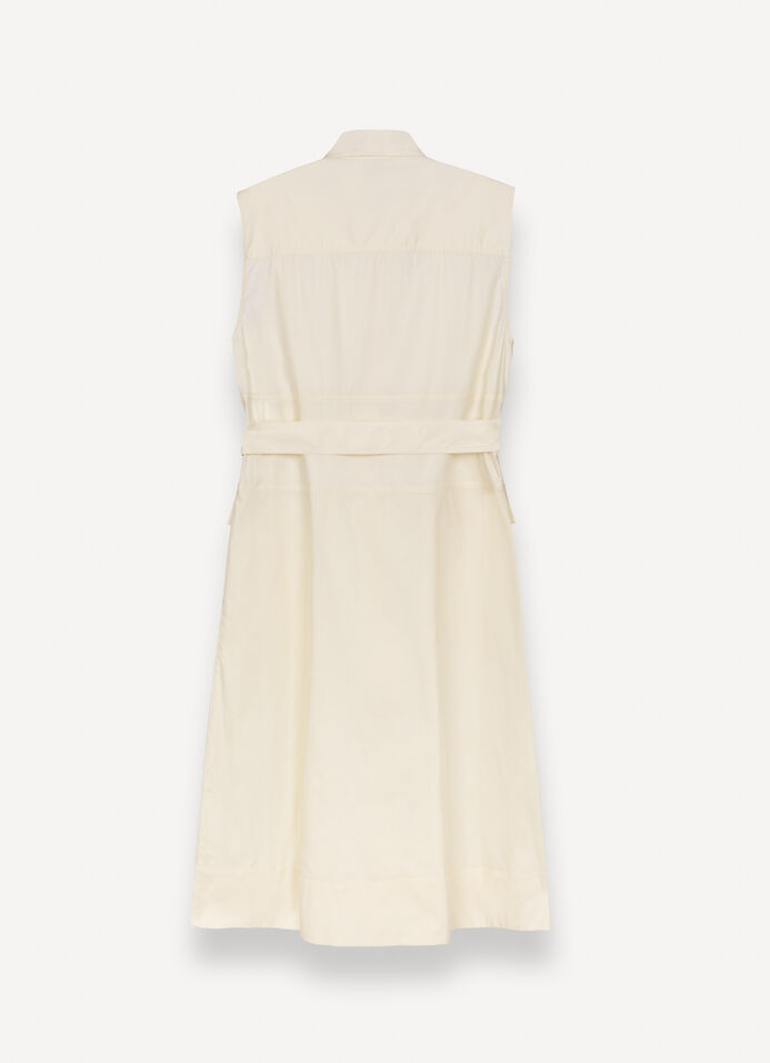 Sleeveless poplin dress image number 5
