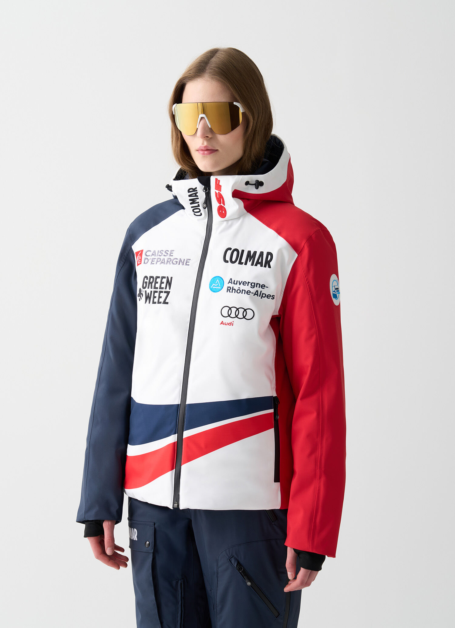 French national team ski jacket - WHITE-NAVY BLUE-BRIGHT RED | Colmar