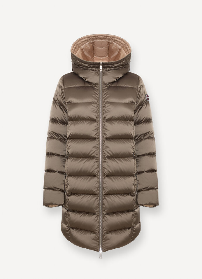 Reversible hooded quilted jacket image number 4
