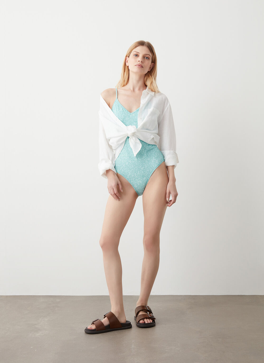 Patterned one-piece swimsuit image number 2