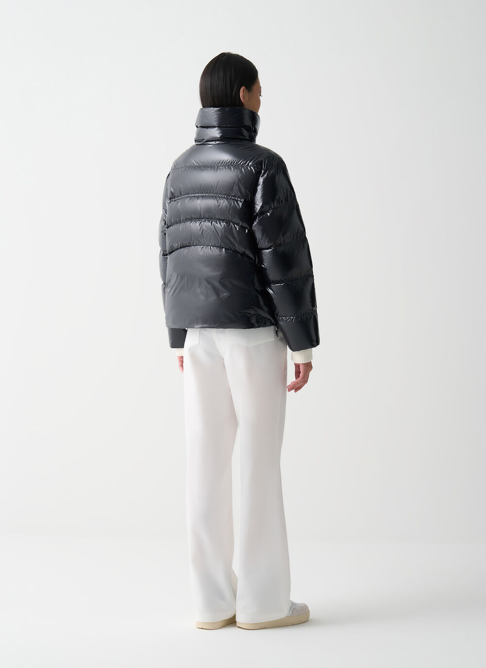 Glossy down jacket with high collar image number 3