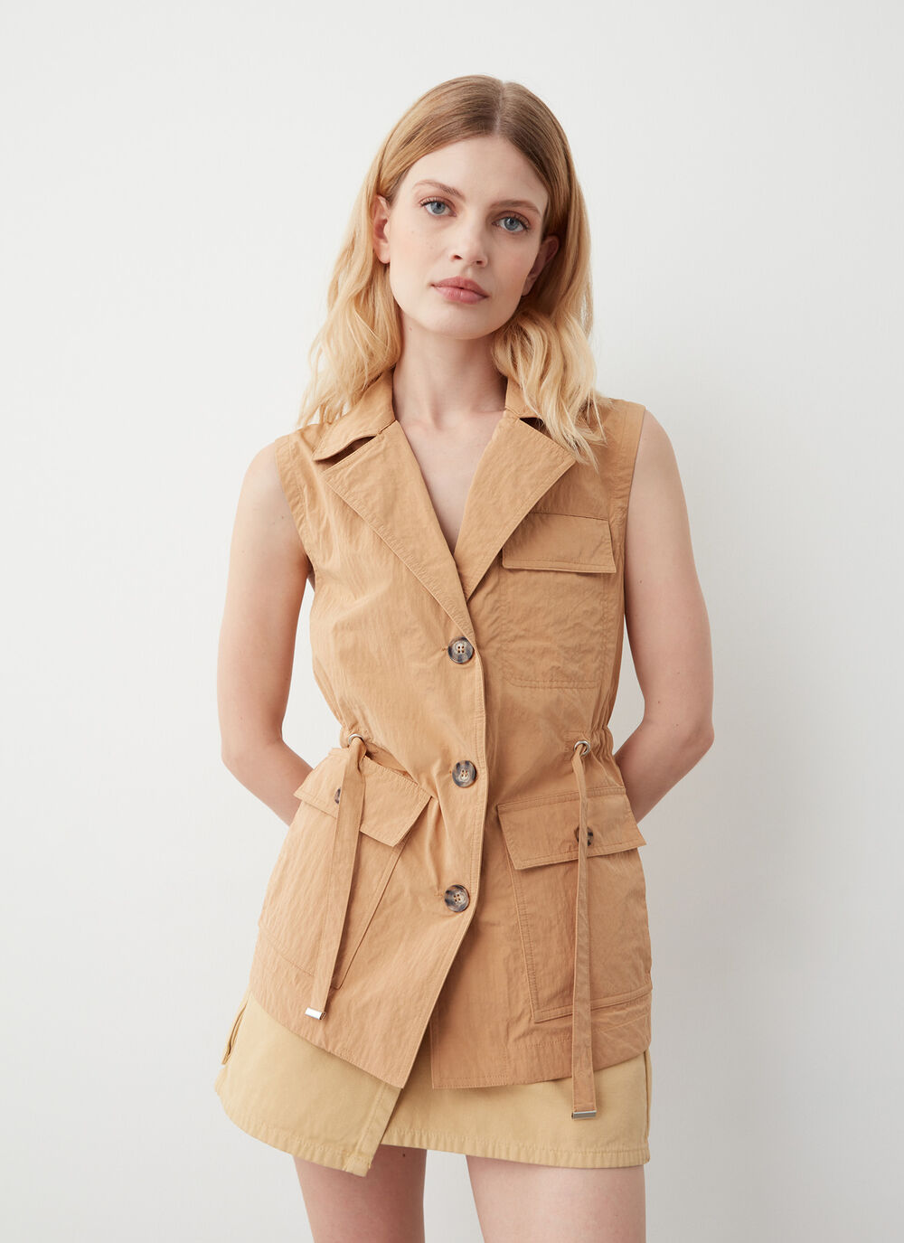 Cotton safari vest image number 0