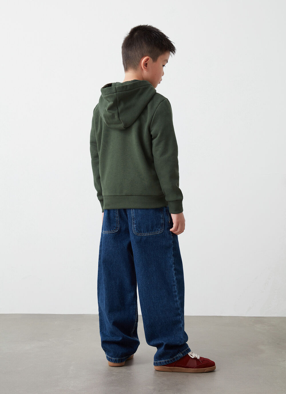 Zip-up sweatshirt with camouflage logo image number 3