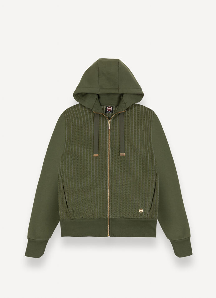 Cable-knit hooded sweatshirt image number 4