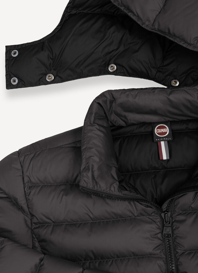 Sporty down jacket with detachable hood image number 6