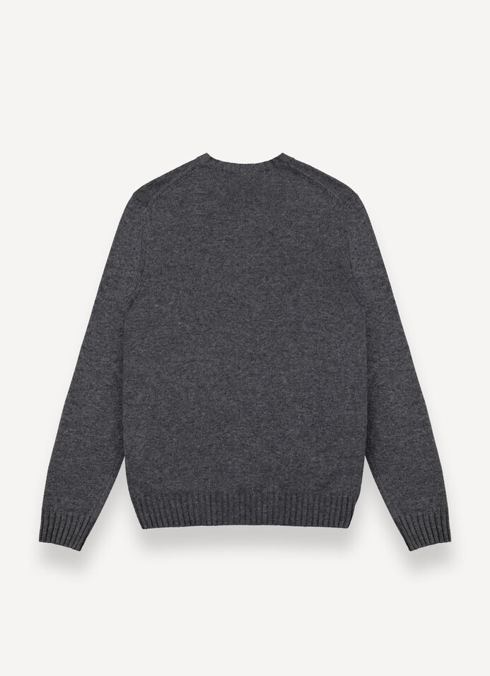 Branded wool pullover image number 5