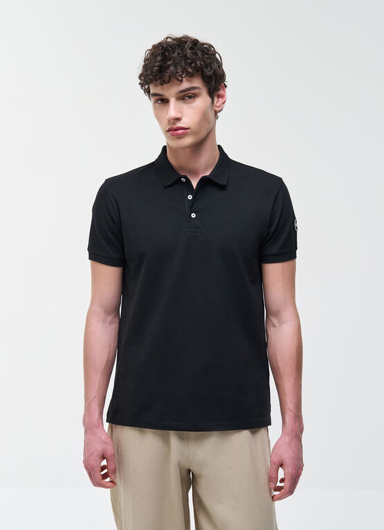 Stretch piqu&eacute; polo shirt