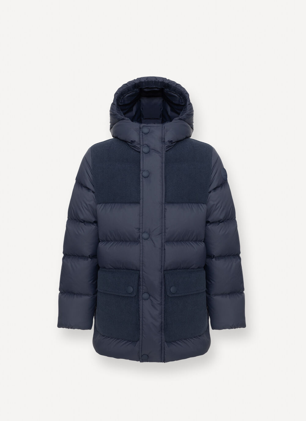 Down-padded parka with corduroy inserts image number 3