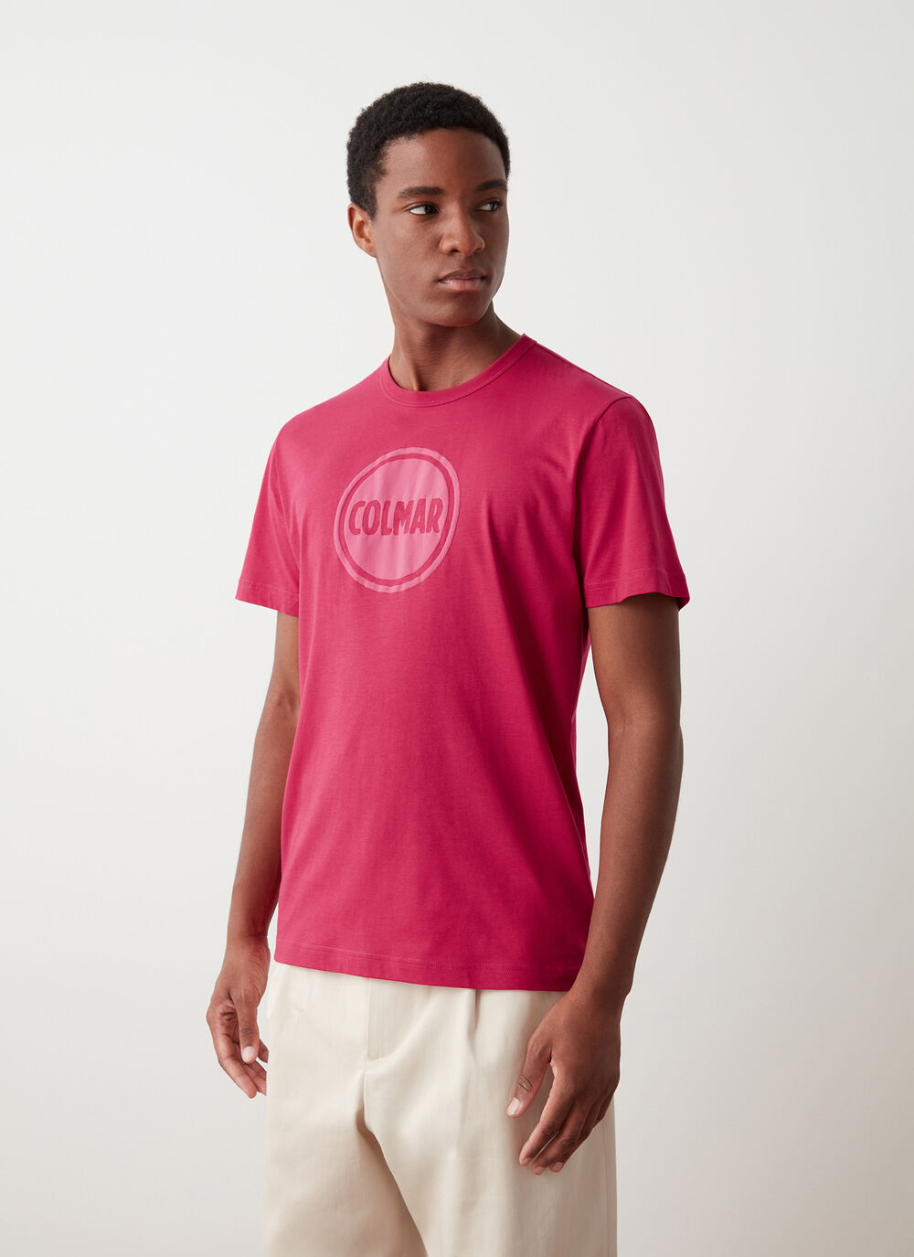 100% cotton T-shirt with logo image number 0