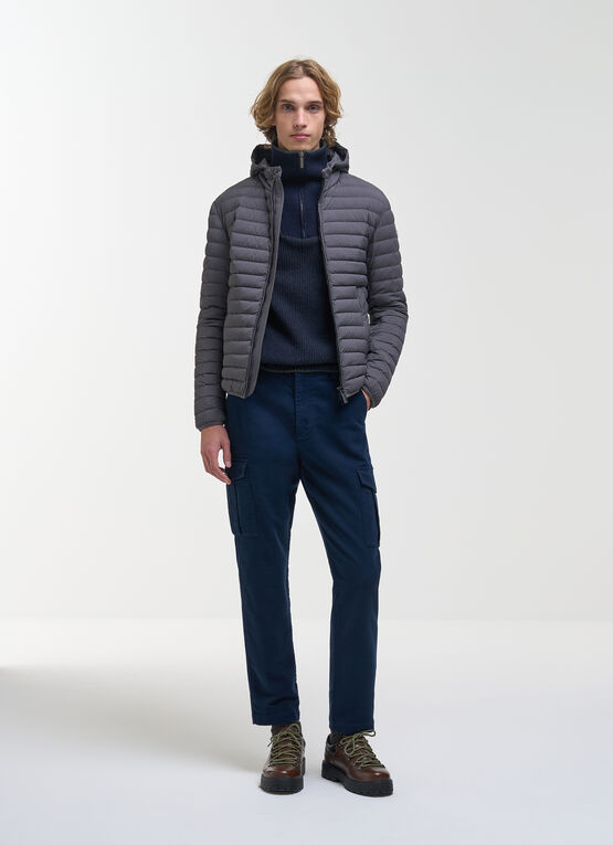 Light down jacket with hood