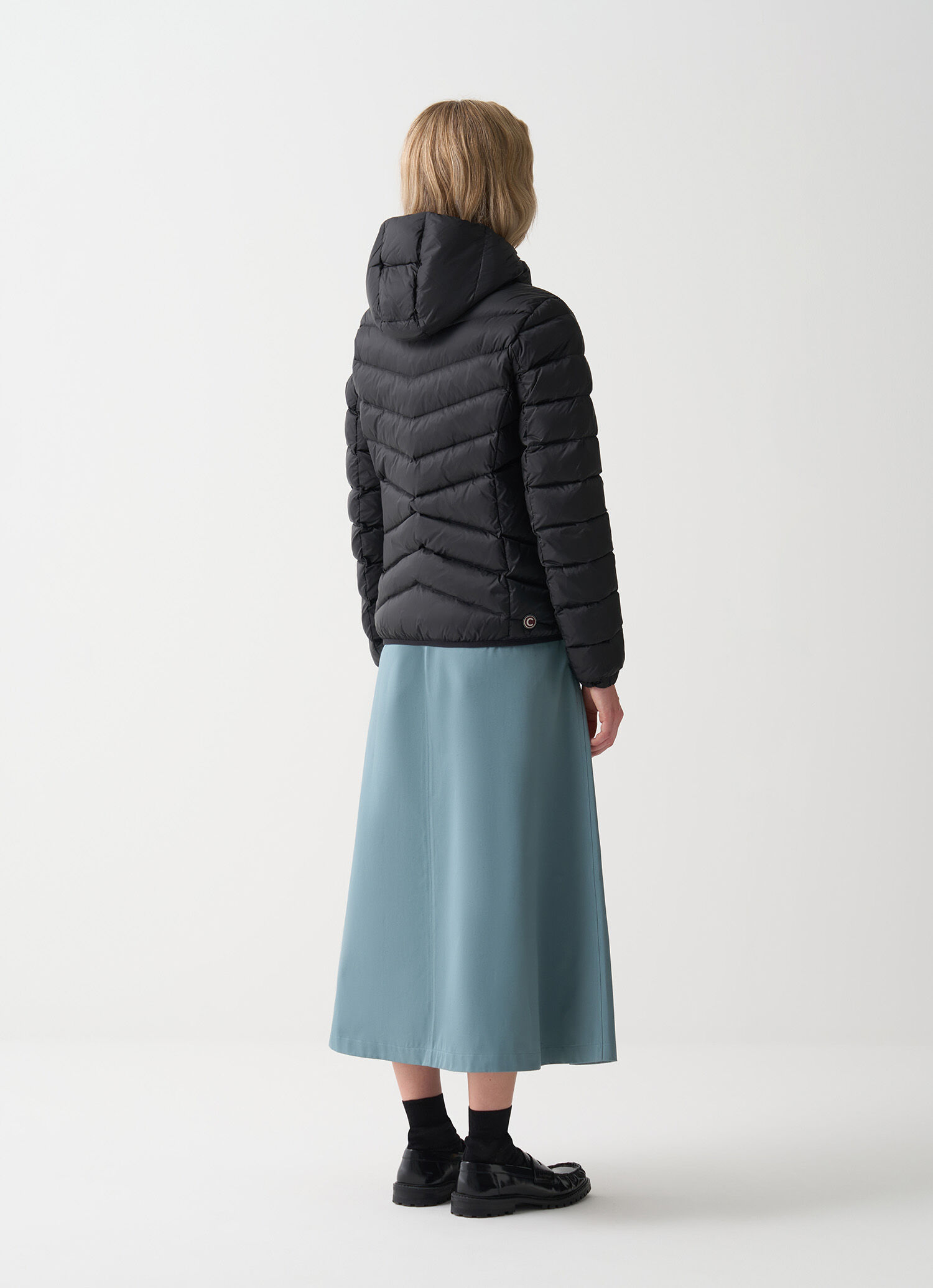 ダウンジャケット・コート COLMAR ORIGINALS FW24 DPP-QUILT WITH LOGO (2204 2XX68) Down jacket with seamless quilting - MUDDY GREEN | Colmar