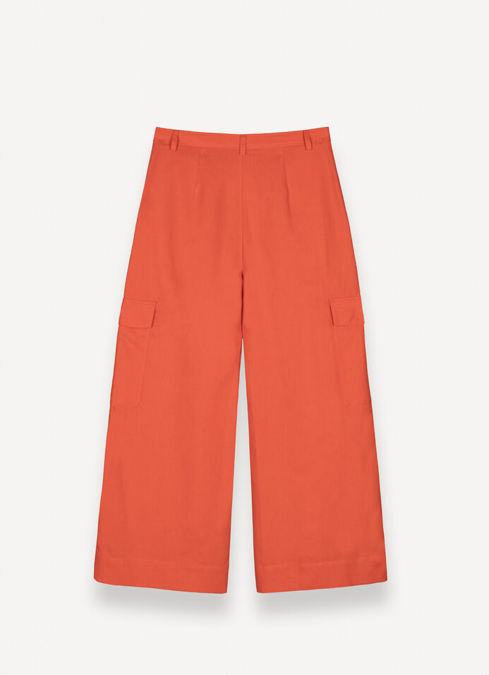 Pantaloni cargo in lino image number 5