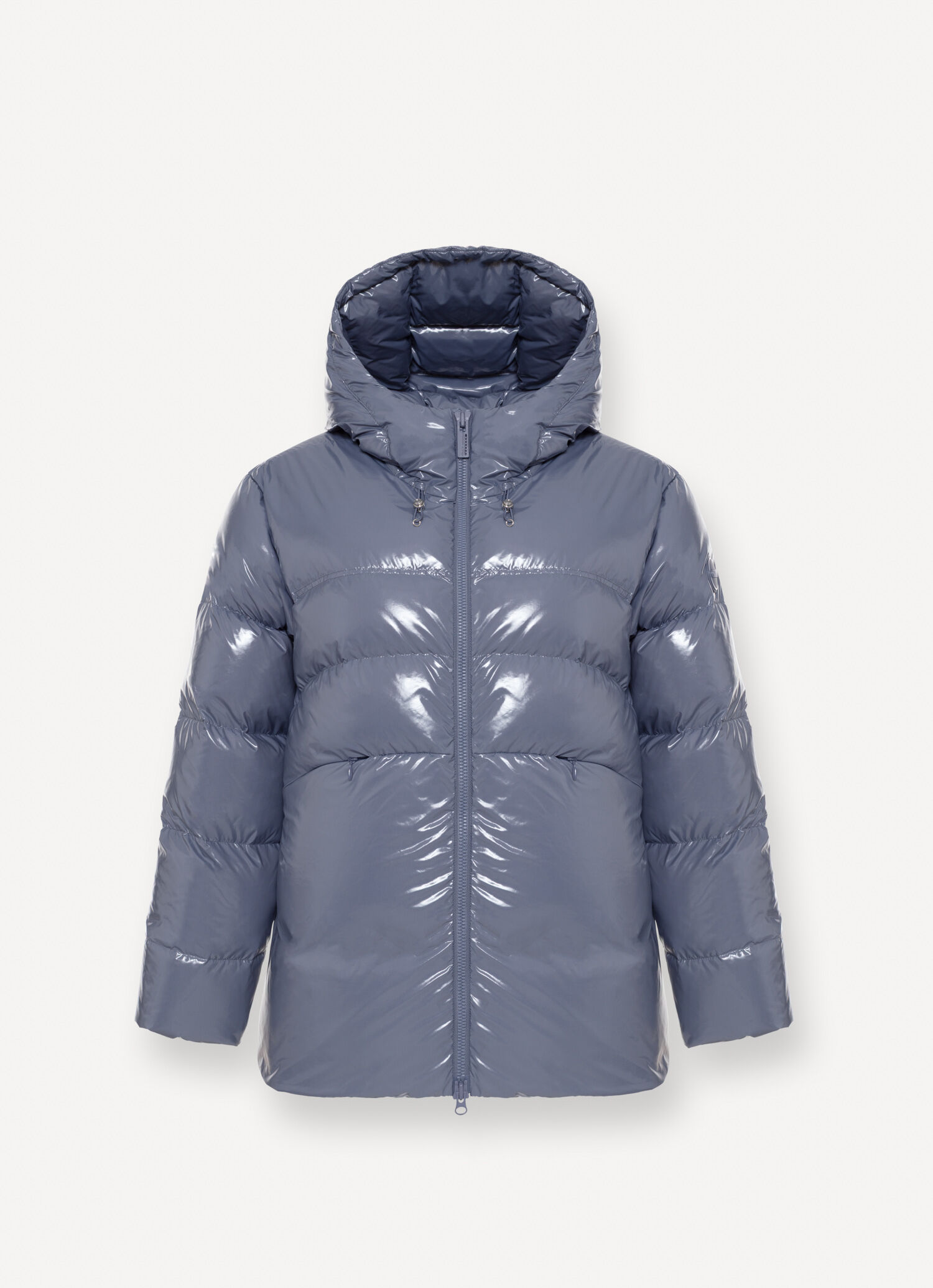 Glossy hooded down jacket with drawstring - PROFONDO BLUE | Colmar