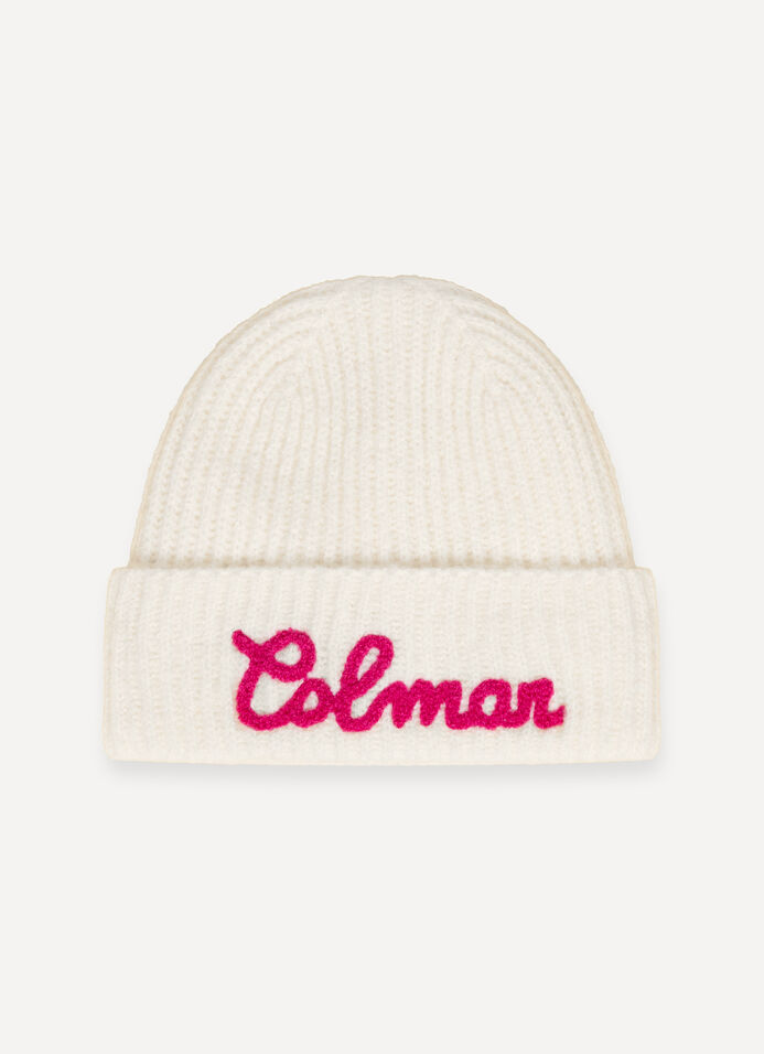 Women’s rib-knit hat with logo image number 1