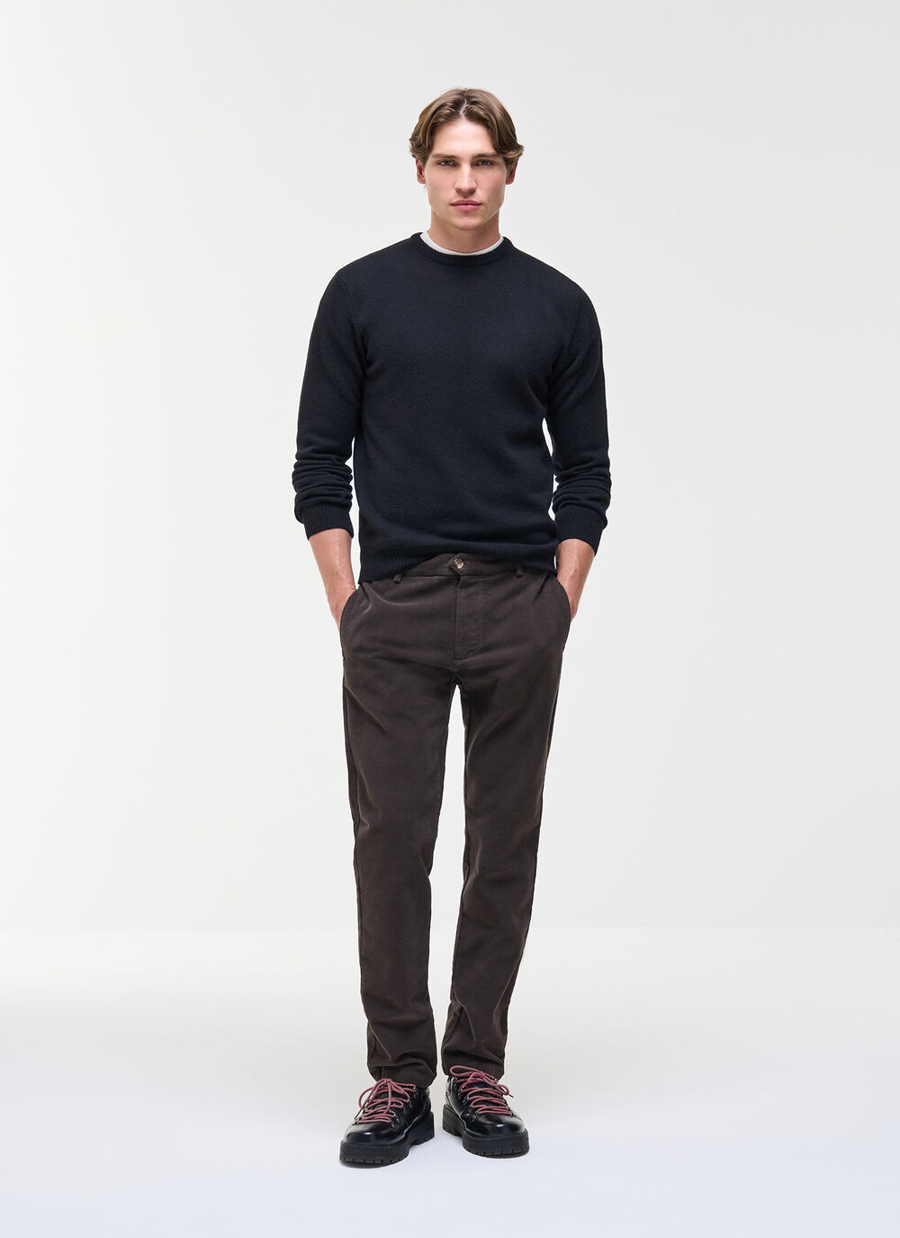 Branded wool pullover image number 1