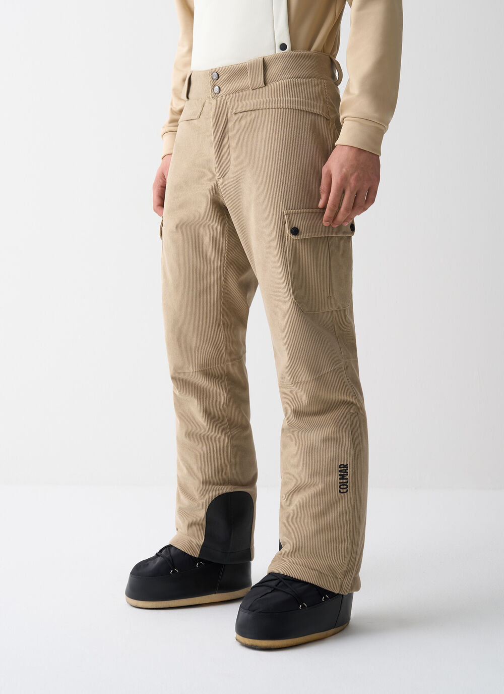 Padded corduroy ski pants image number 1