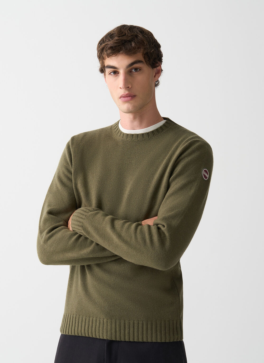 Branded wool pullover image number 2
