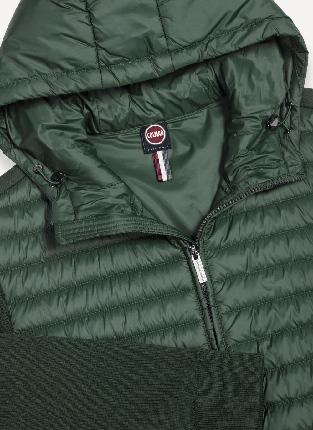 Hybrid padded jacket with hood image number 6