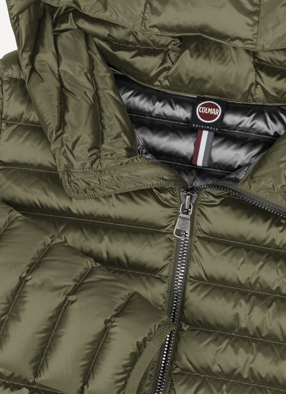 Fitted down jacket with hood image number 6