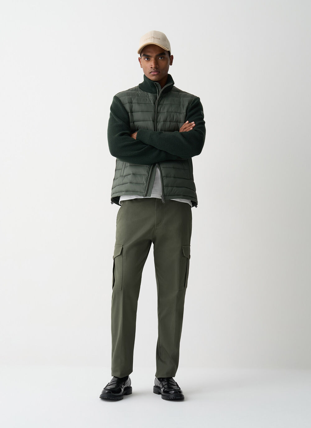 Jacket with knit sleeves image number 0