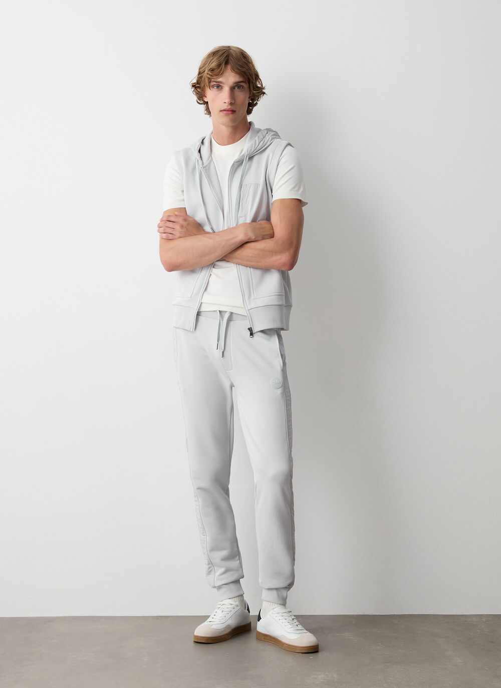 Fleece trousers with nylon band image number 0