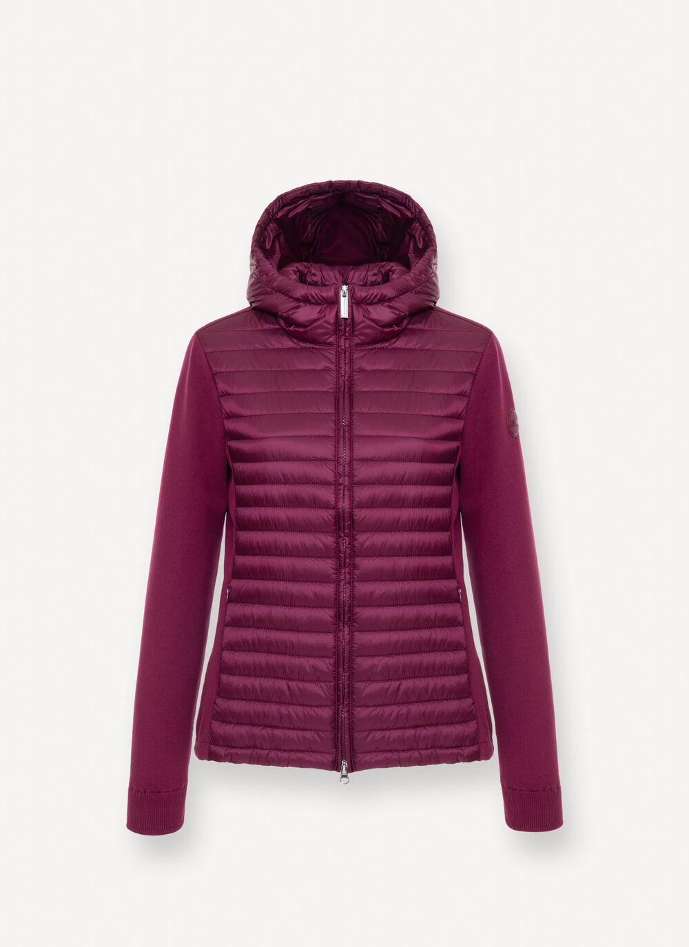 Hybrid padded jacket with hood image number 4