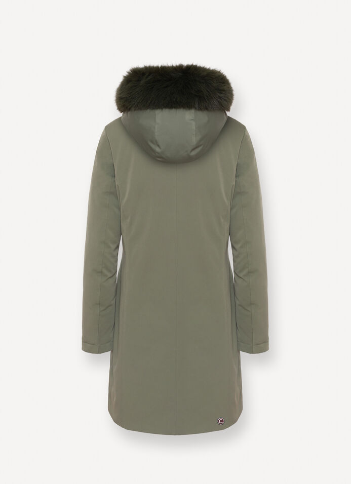 Waterproof down jacket with faux fur image number 5