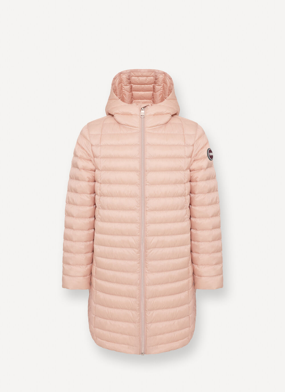 Long down jacket with hood image number 4