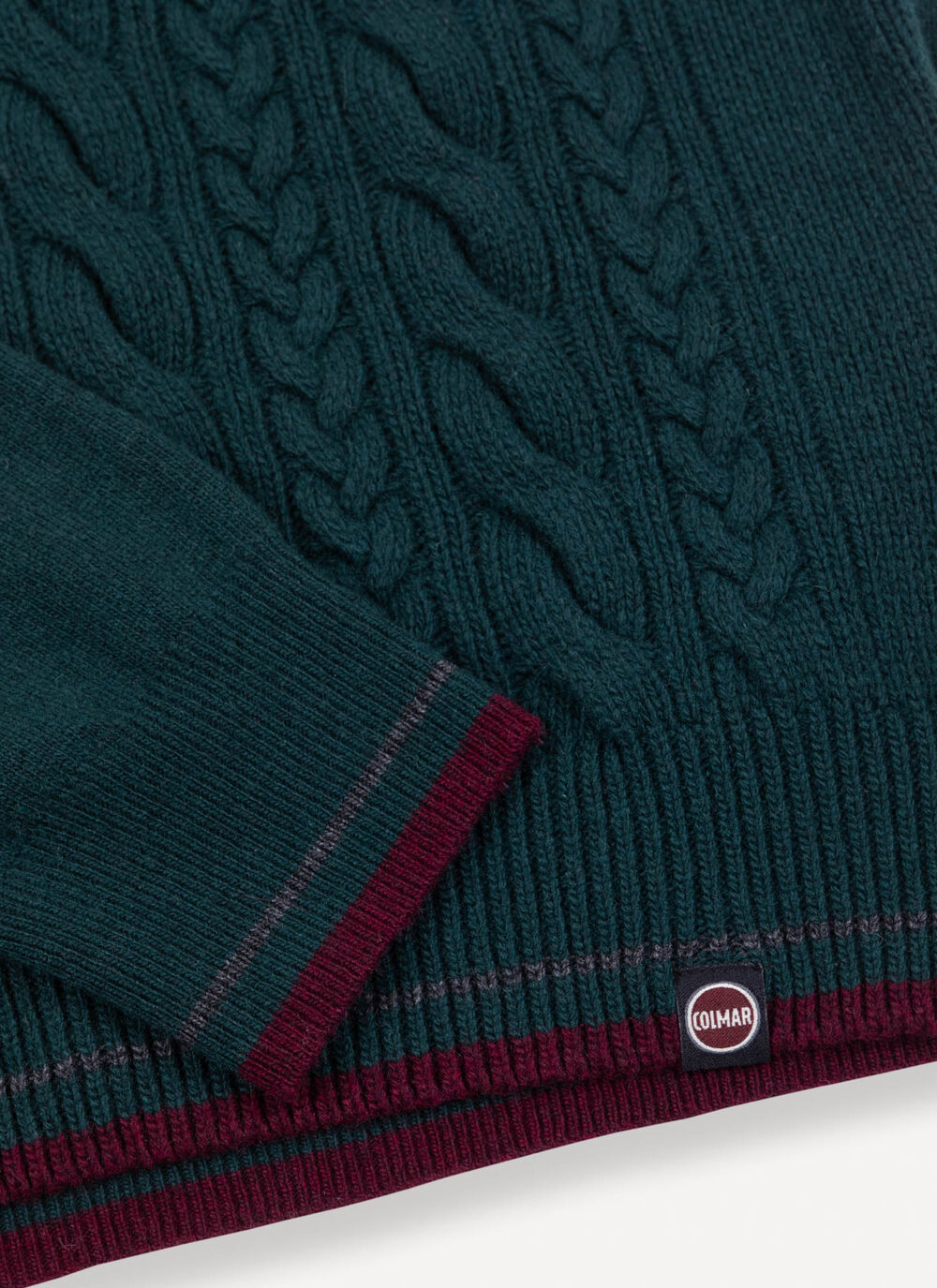 Wool cable-knit polo-neck image number 5