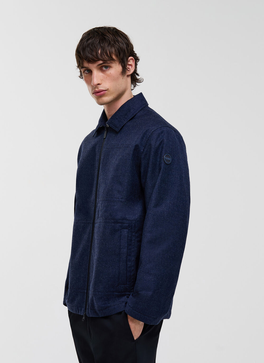 Lightweight wadded shirt jacket. image number 1