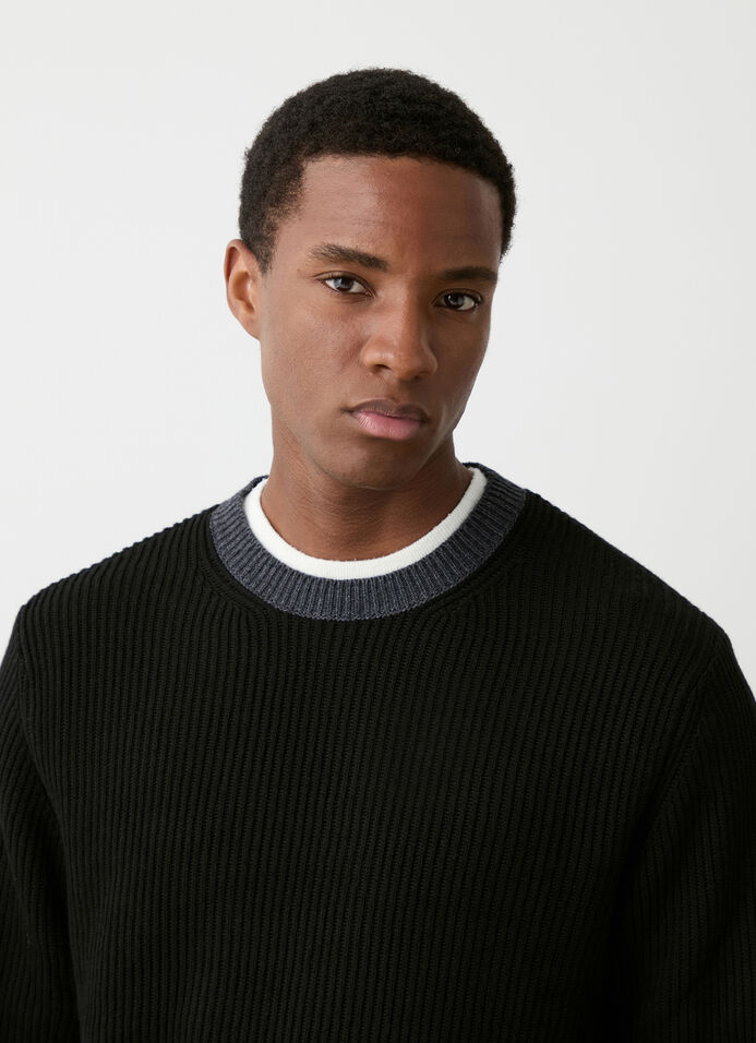 Fisherman’s rib-knit crew-neck pullover image number 1