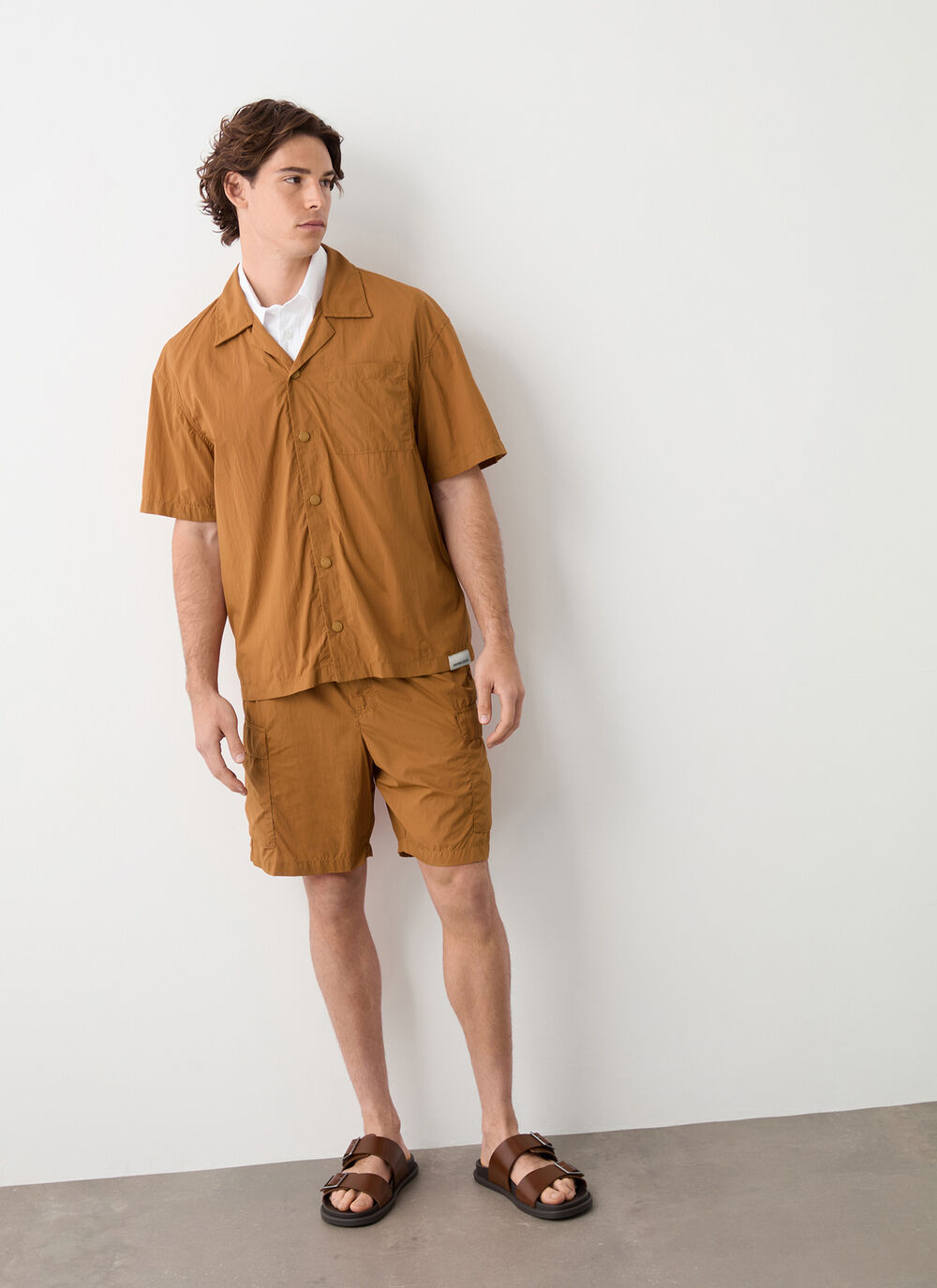 Shirt in water-repellent nylon image number 0