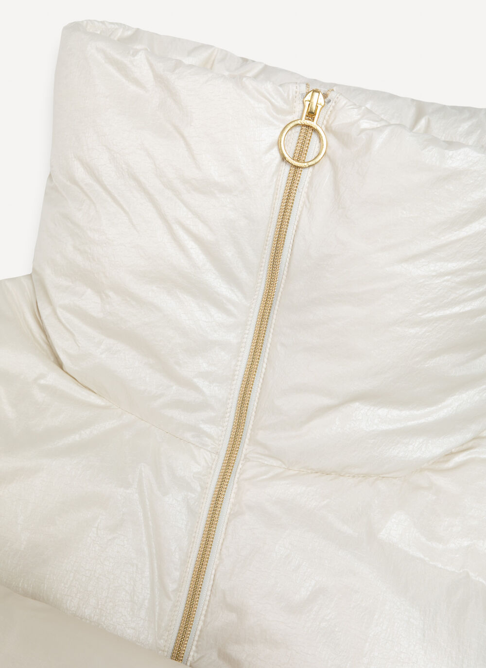 Marbled-effect down jacket with maxi-collar image number 6