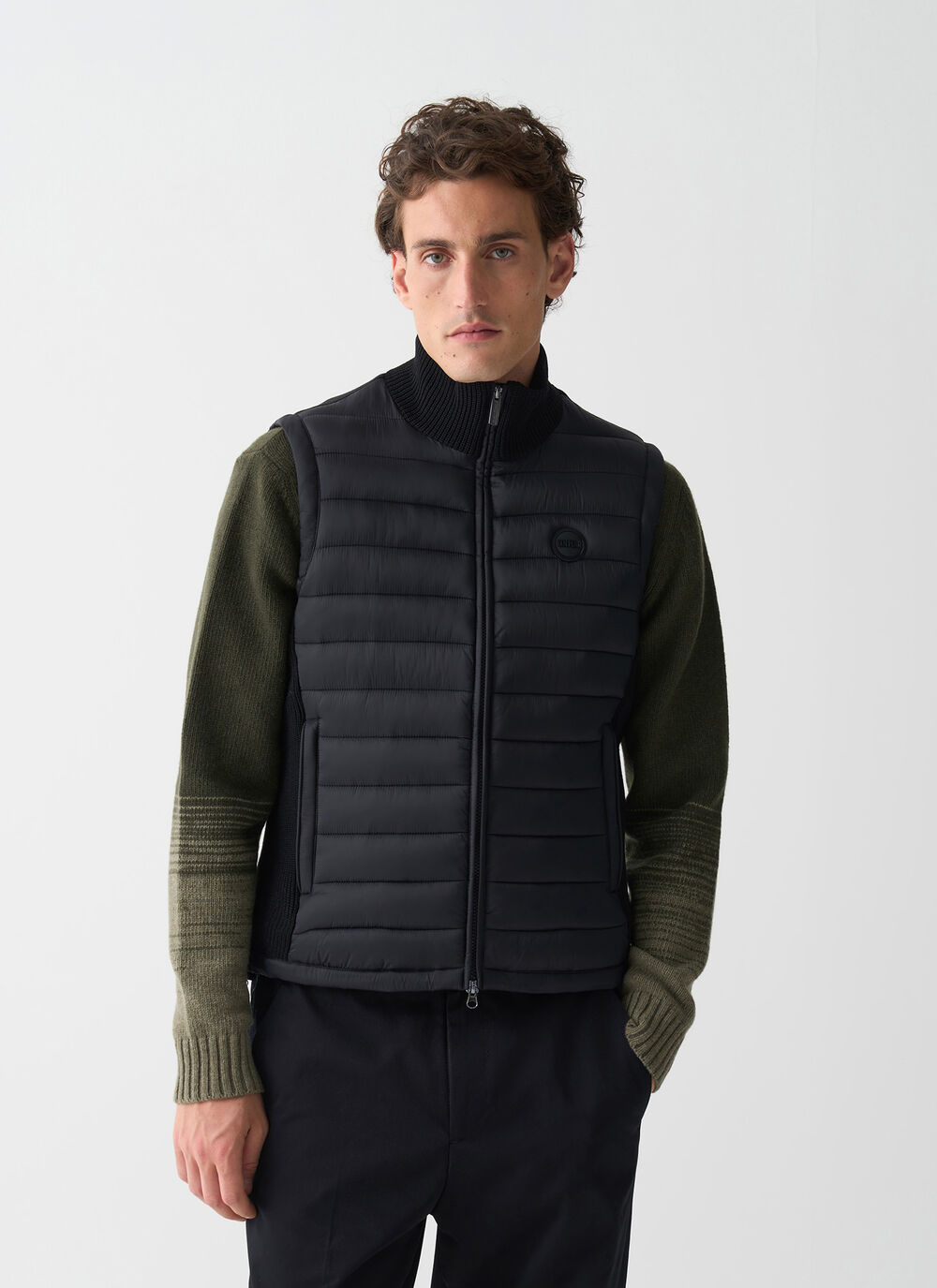 Vest with rib-knit inserts  image number 1