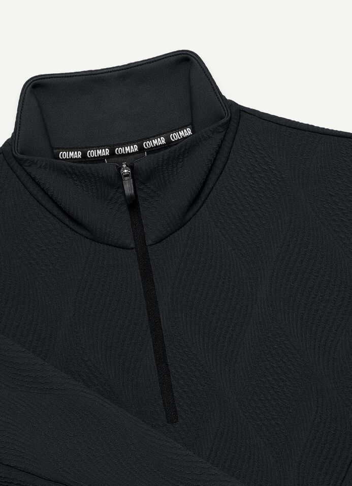Half-zip jacquard fleece ski fleece image number 2