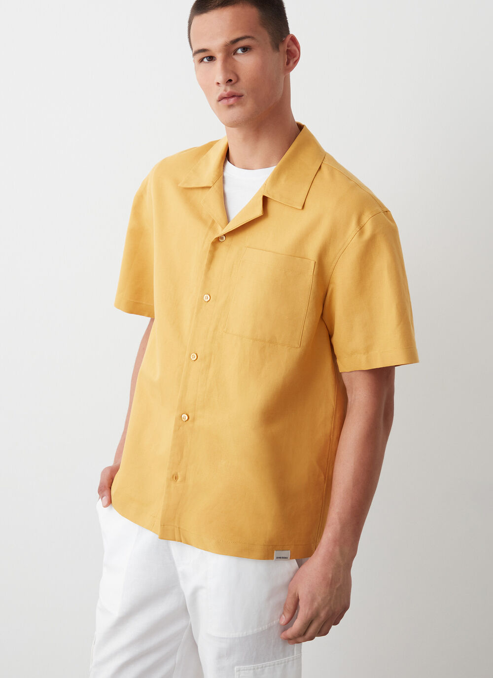 Linen blend shirt image number 0