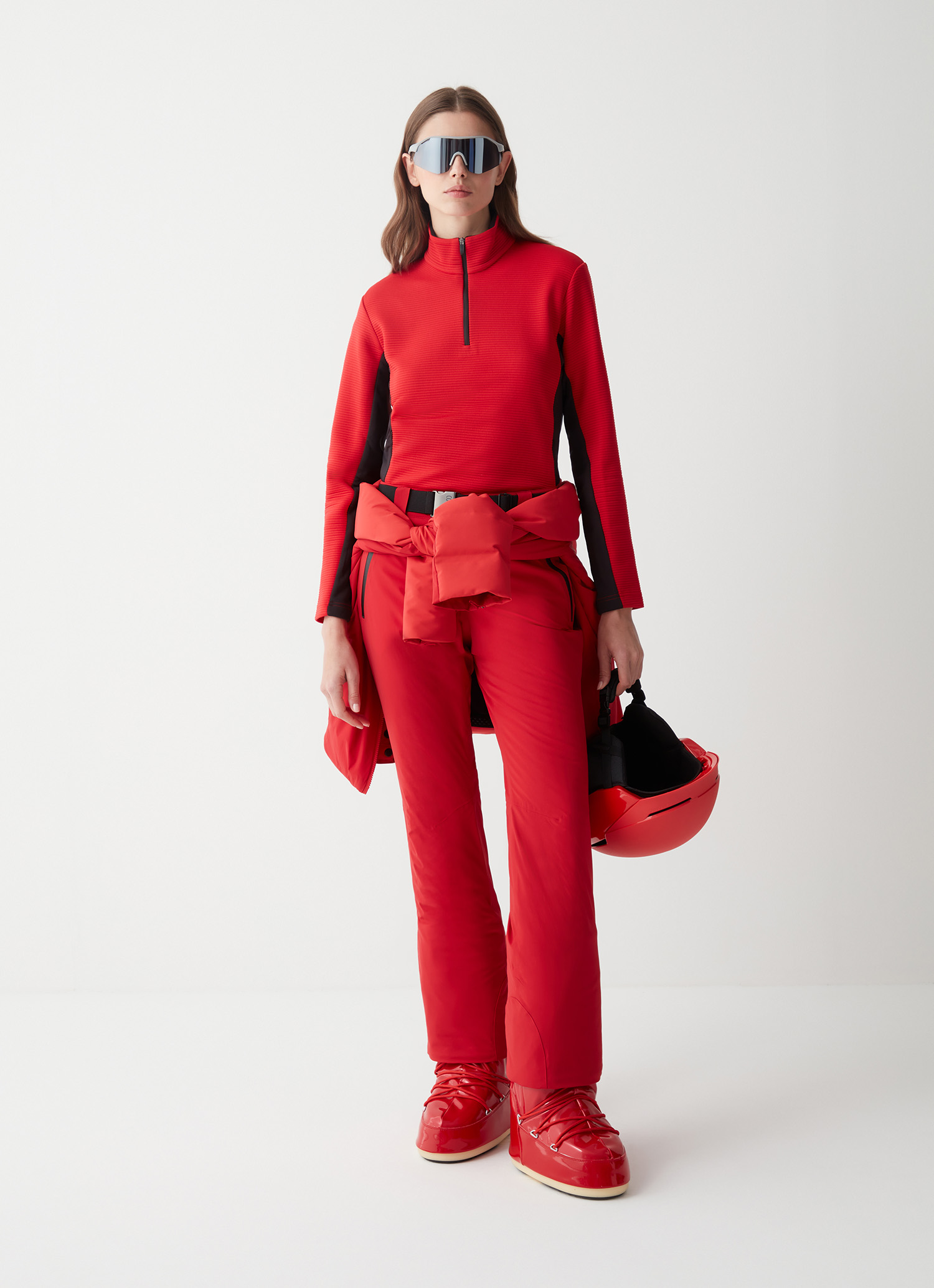 Colmar Ski-fleeceshirt Mit Jacquardmuster Und Reißverschlusskragen